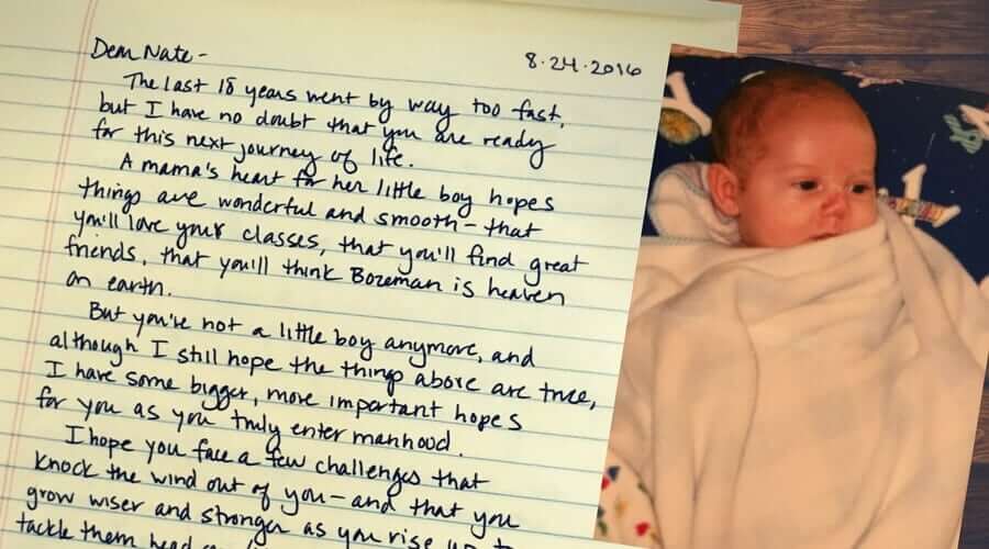 Letters to my baby examples picture