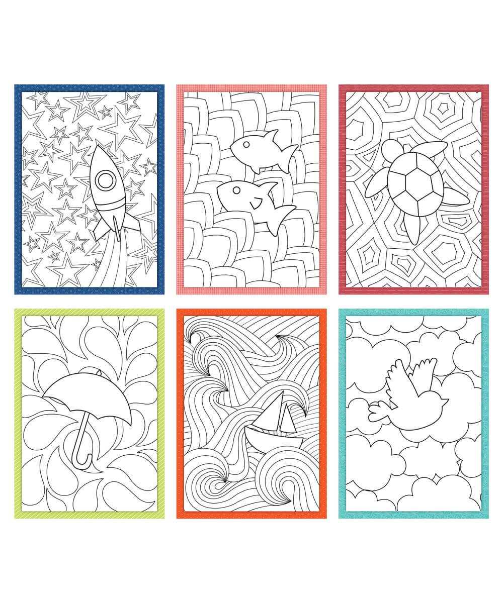 Coloring Creations Greeting Cards - Splash - MyLifetree Coloring Creations Greeting Cards - Splash - MyLifetree